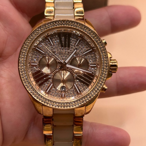 Michael Kors Rose Gold  Women's Watch with Crystal Accents - Picture 1 of 6